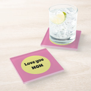Yellow Big Dot Glass Coaster