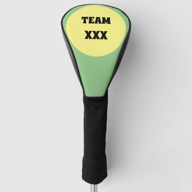 Yellow Big Dot Golf Head Cover (Front)