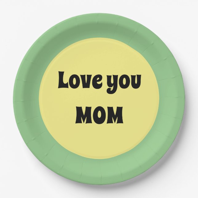 Yellow Big Dot Paper Plate (Front)