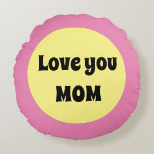 Yellow Big Dot Round Cushion