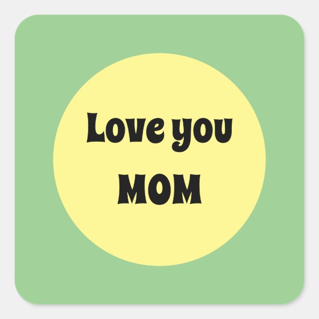 Yellow Big Dot Square Sticker (Front)