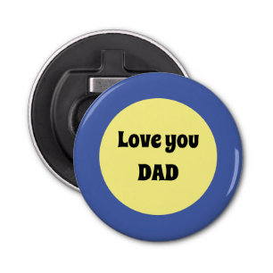 Yellow Big Dot Square Sticker Bottle Opener