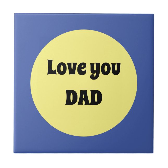 Yellow Big Dot Square Sticker Ceramic Tile (Front)