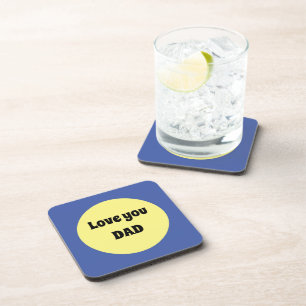 Yellow Big Dot Square Sticker Coaster