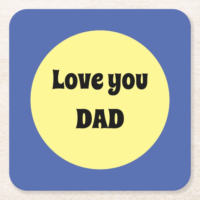Yellow Big Dot Square Sticker Paper Coaster (Front)