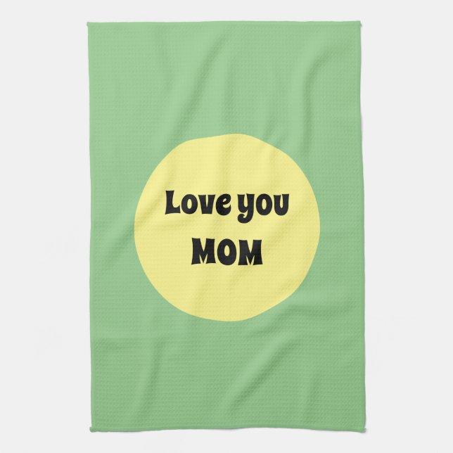 Yellow Big Dot Tea Towel (Vertical)