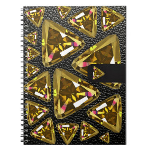 yellow big gems  notebook