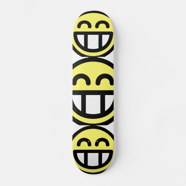Yellow Big Grin Face Skateboard (Front)