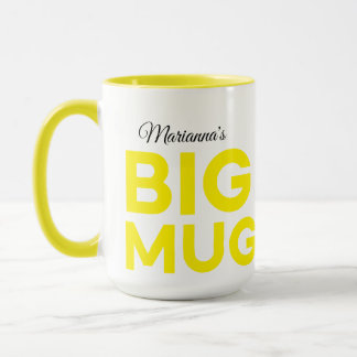 Yellow Big Mug | Huge Mug | Script Custom Name