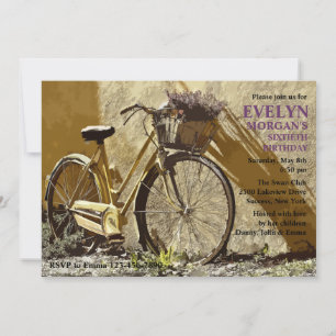 Yellow Bike Invitation