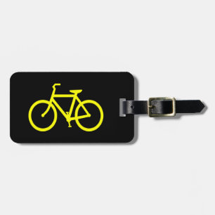 Yellow  Bike Luggage Tag