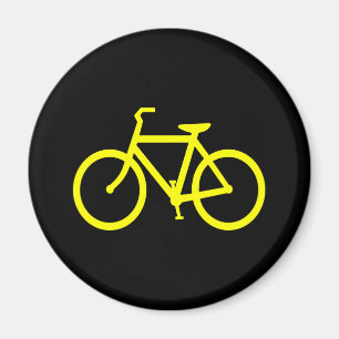 Yellow  Bike Magnet