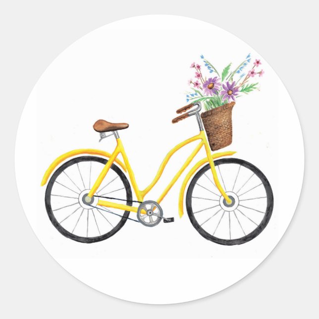 yellow bike stickers (Front)