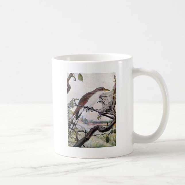 Yellow-billed Cuckoo and Tent Caterpillars Coffee Mug (Right)