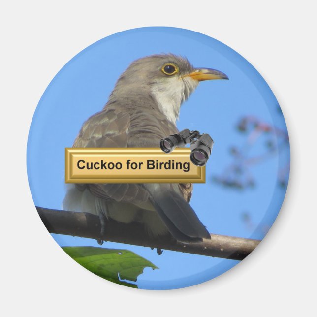 Yellow-billed Cuckoo Birding Magnet. Magnet (Front)