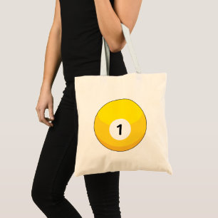Yellow Billiard Ball Number One Tote Bag