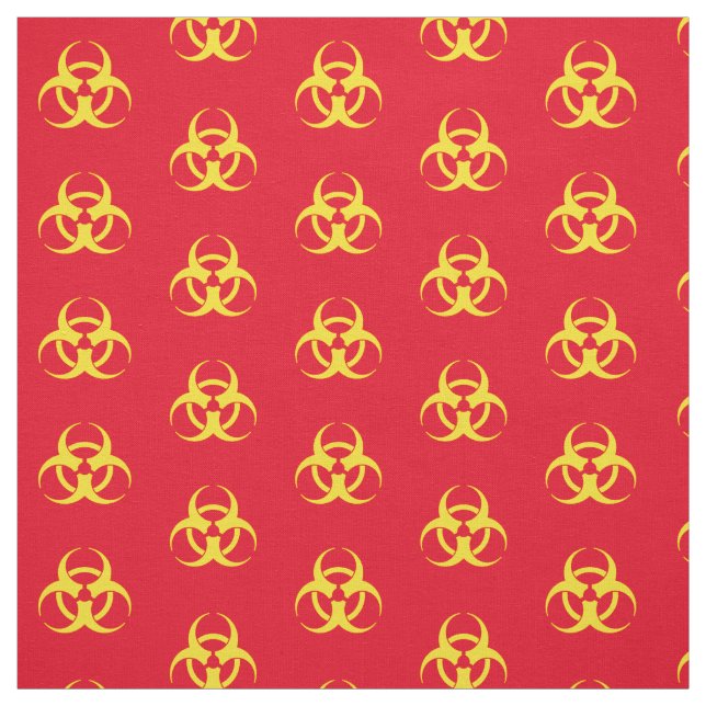 Yellow Biohazard Symbol Fabric (Swatch)