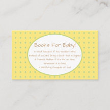 Yellow Bird Baby Shower Book Request Insert