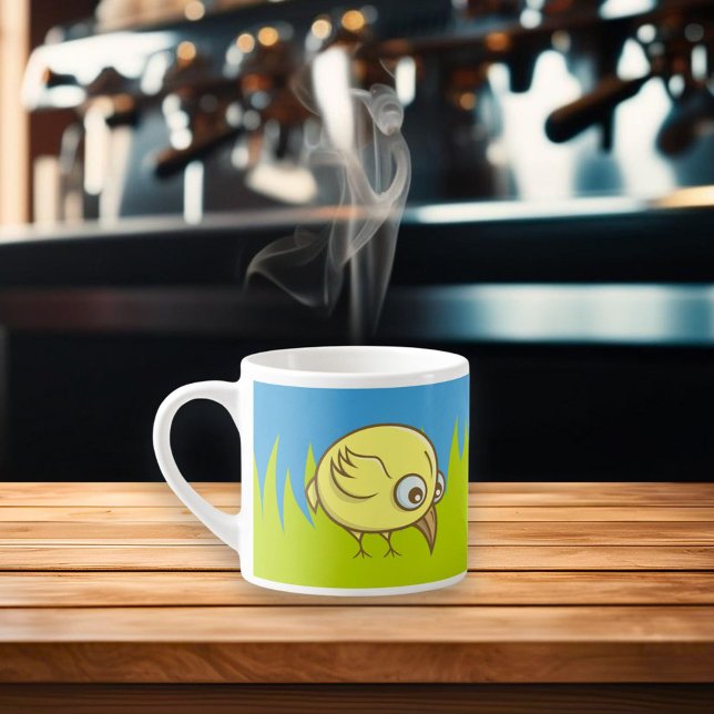 Yellow bird cartoon espresso cup (Creator Uploaded)