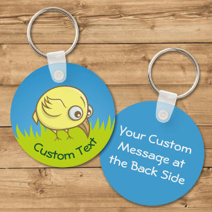 Yellow Bird Cartoon Keychain
