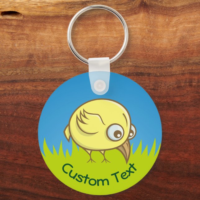 Yellow Bird Cartoon Keychain (Front)
