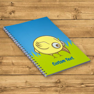 Yellow bird cartoon notebook