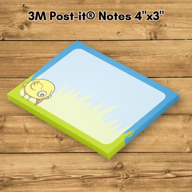 Yellow bird cartoon post-it notes (Creator Uploaded)