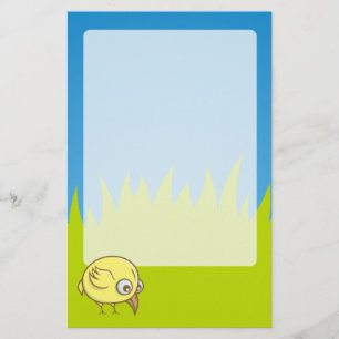 Yellow bird cartoon stationery