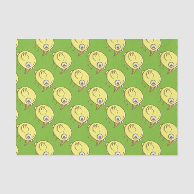 Yellow bird cartoon tissue paper (Front)