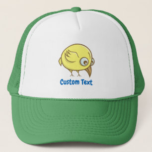 Yellow bird cartoon trucker hat