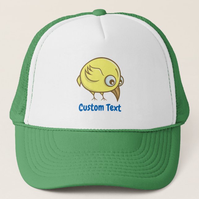 Yellow bird cartoon trucker hat (Front)
