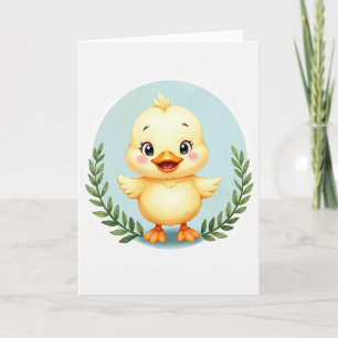 Yellow Bird Circle Pattern Card