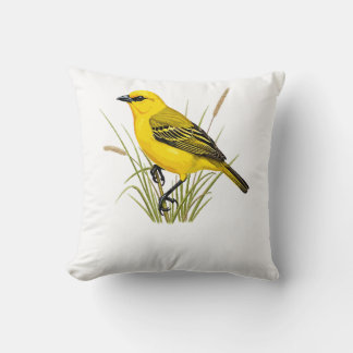 yellow bird cushion