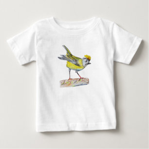 Yellow Bird Drawing Baby Fine Jersey T-Shirt, T-Shirt