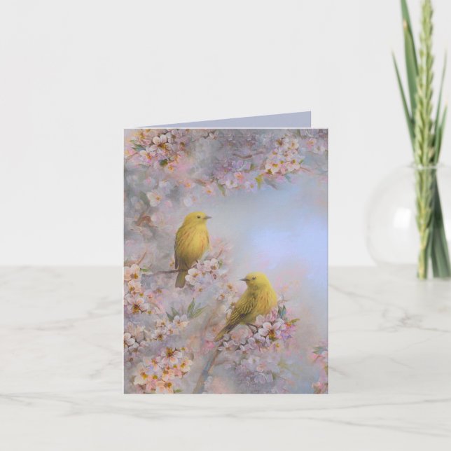 Yellow bird greeting card (Front)