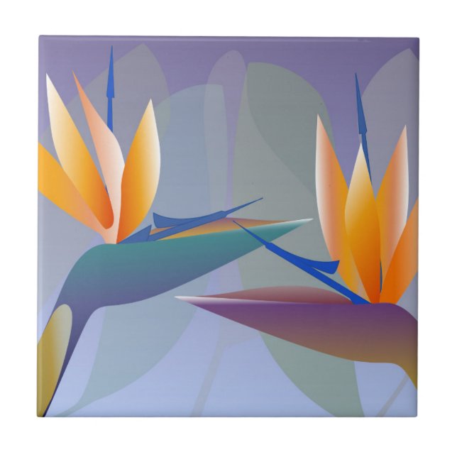 Yellow Bird of Paradise Ceramic Tile (Front)