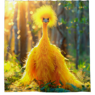 Yellow Bird Shower Curtain