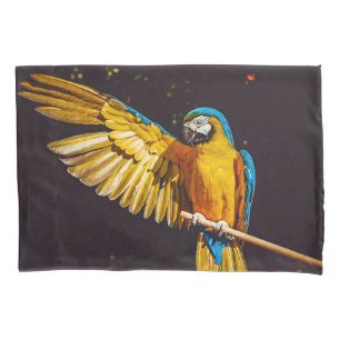 Yellow Bird Wildlife Pretty Macaw Pillowcase