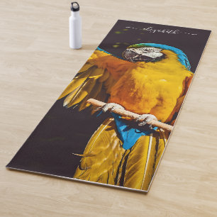 Yellow Bird Wildlife Pretty Macaw Yoga Mat