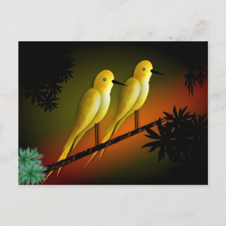 YELLOW BIRDS POSTCARD