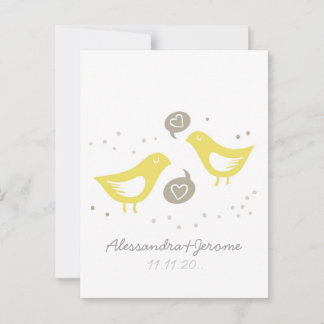 yellow birds talking leave a note advice card