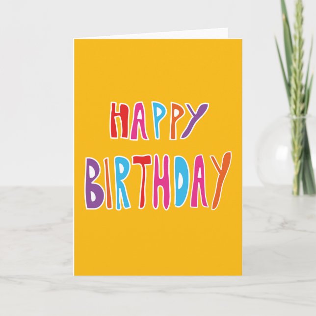 Yellow Birthday Card (Front)