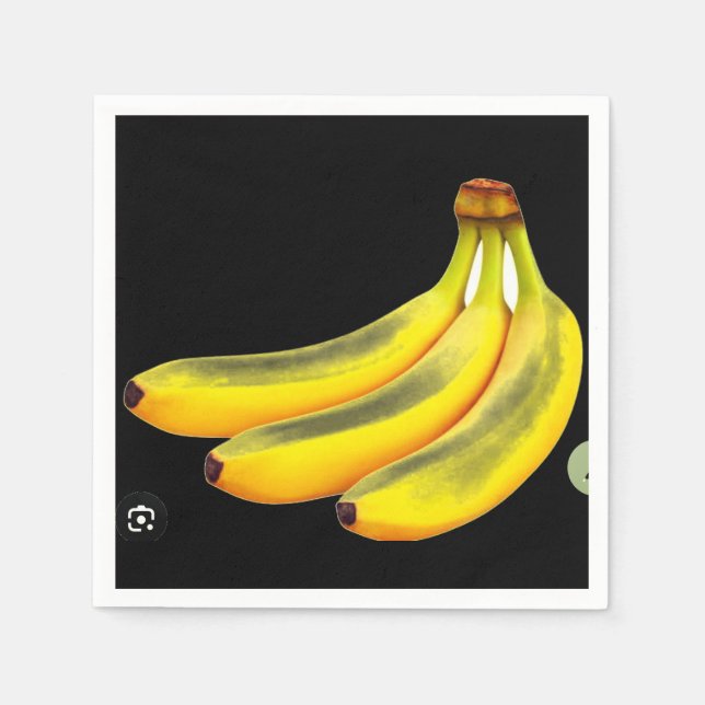 Yellow Black Banana Napkin (Front)