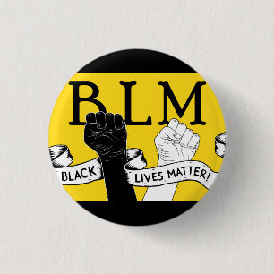 Yellow & Black BLM protest Pin