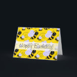 Yellow & Black Bumble Bee Card<br><div class="desc">You will love this cute,  elegant  Yellow & Black Bumble Bee; bees  pattern design!  We invite you to our store,  Pattern Palace,  to view this cool pattern on many more great customisable products,  including girly birthday cards,  modern invitations,  and trendy wedding RSVP cards!  Thank you!</div>