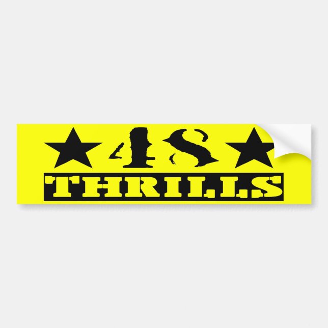 Yellow & Black bumper sticker (Front)