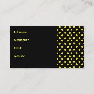 Yellow & Black Business Card