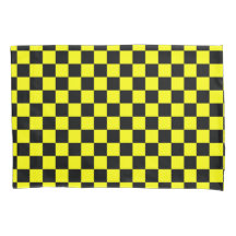 Yellow Black Chequered Check Pattern