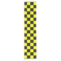 Yellow Black Chequered Check Pattern
