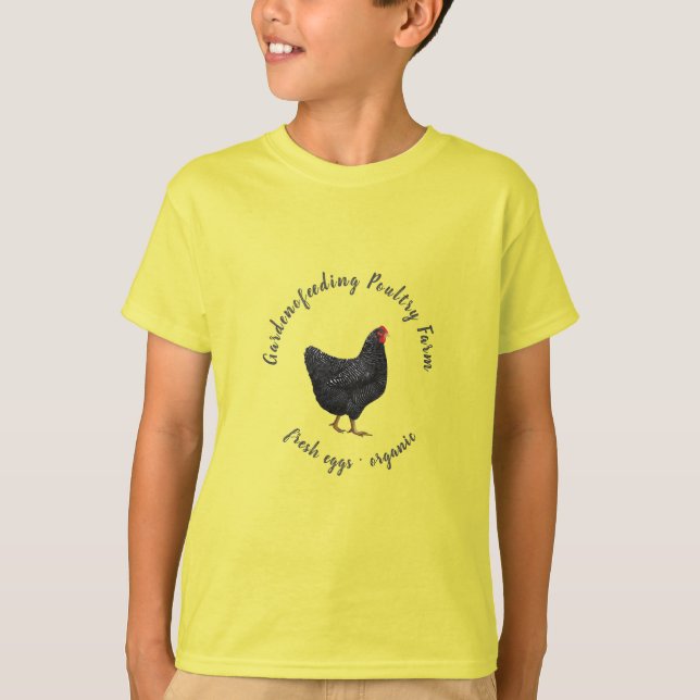 yellow black chicken farmhouse T-Shirt (Front)